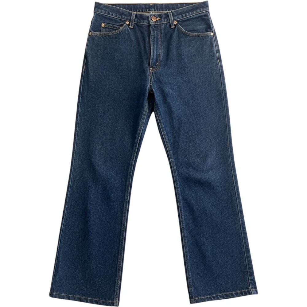Levis 517 Mens Vintage Orange Tab Bootcut Jeans Dark Wash 33x28 Hemmed
